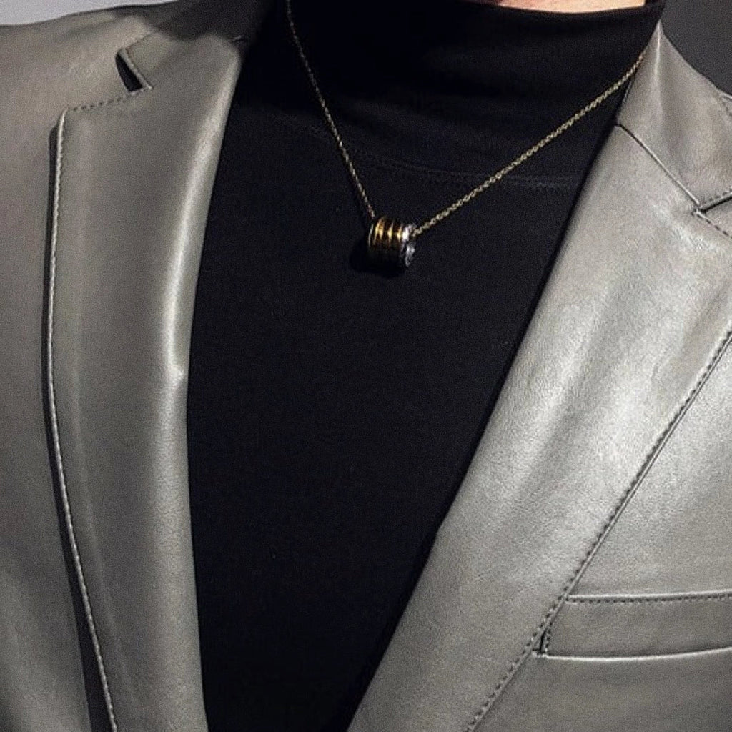 Blazer Masculino de Couro Raphaelos Lancaster