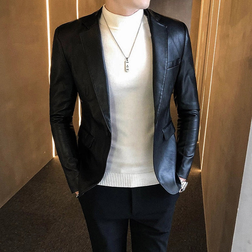 Blazer Masculino de Couro Raphaelos Lancaster