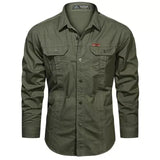 Camisa Masculina Manga Longa Militar