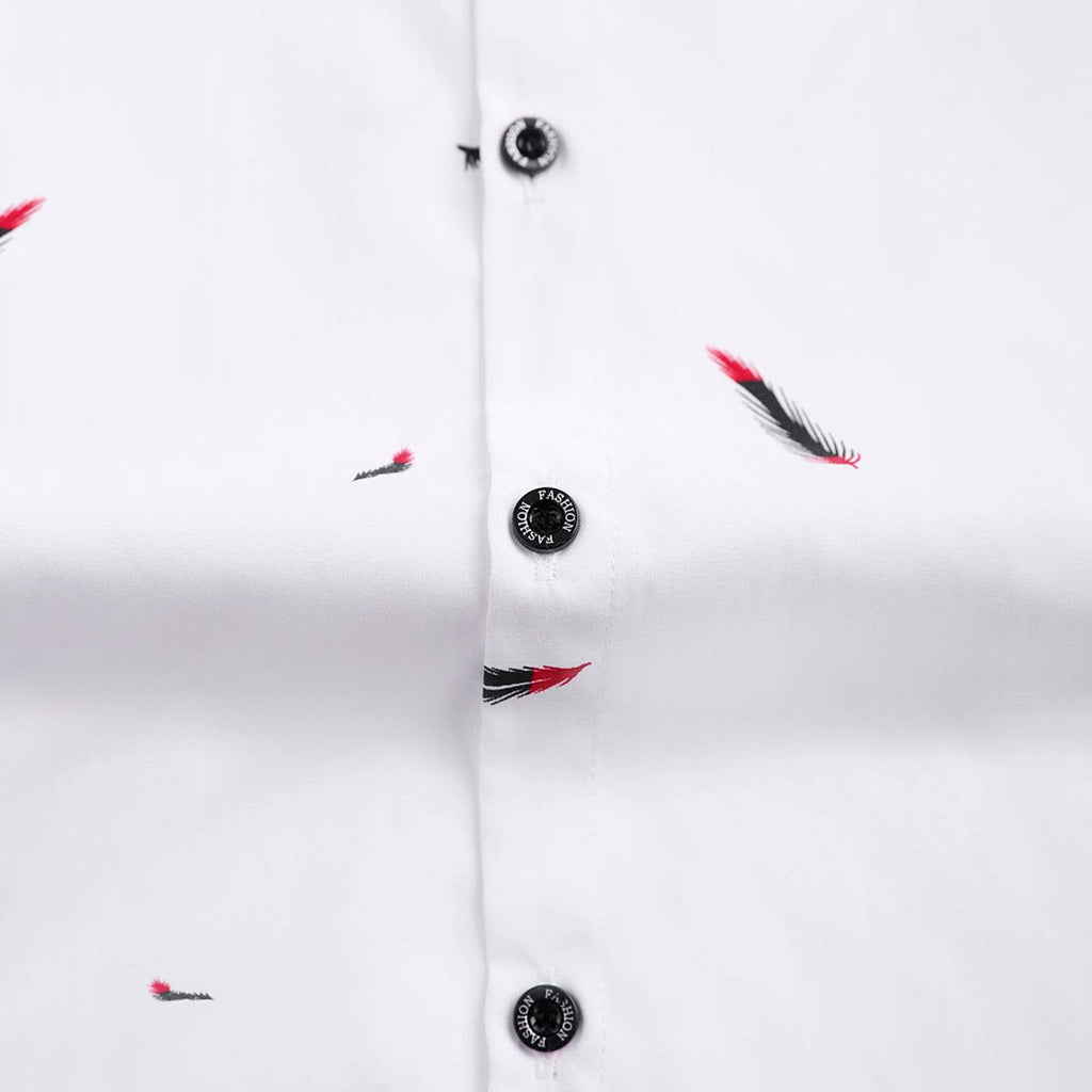 Camisa Manga Curta Estampada Raphaelos Feathers - vista superior