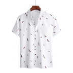 Camisa Manga Curta Estampada Raphaelos Feathers - vista frontal