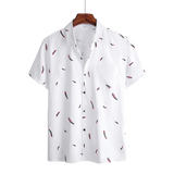 Camisa Manga Curta Estampada Raphaelos Feathers