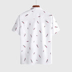 Camisa Manga Curta Estampada Raphaelos Feathers - vista lateral