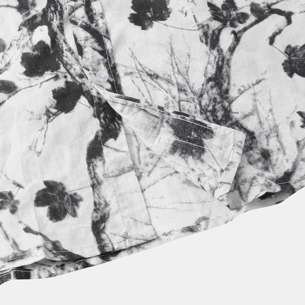 Camisa Manga Curta Estampada Raphaelos Floral - detalhe