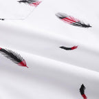 Camisa Manga Curta Estampada Raphaelos Feathers - vista traseira