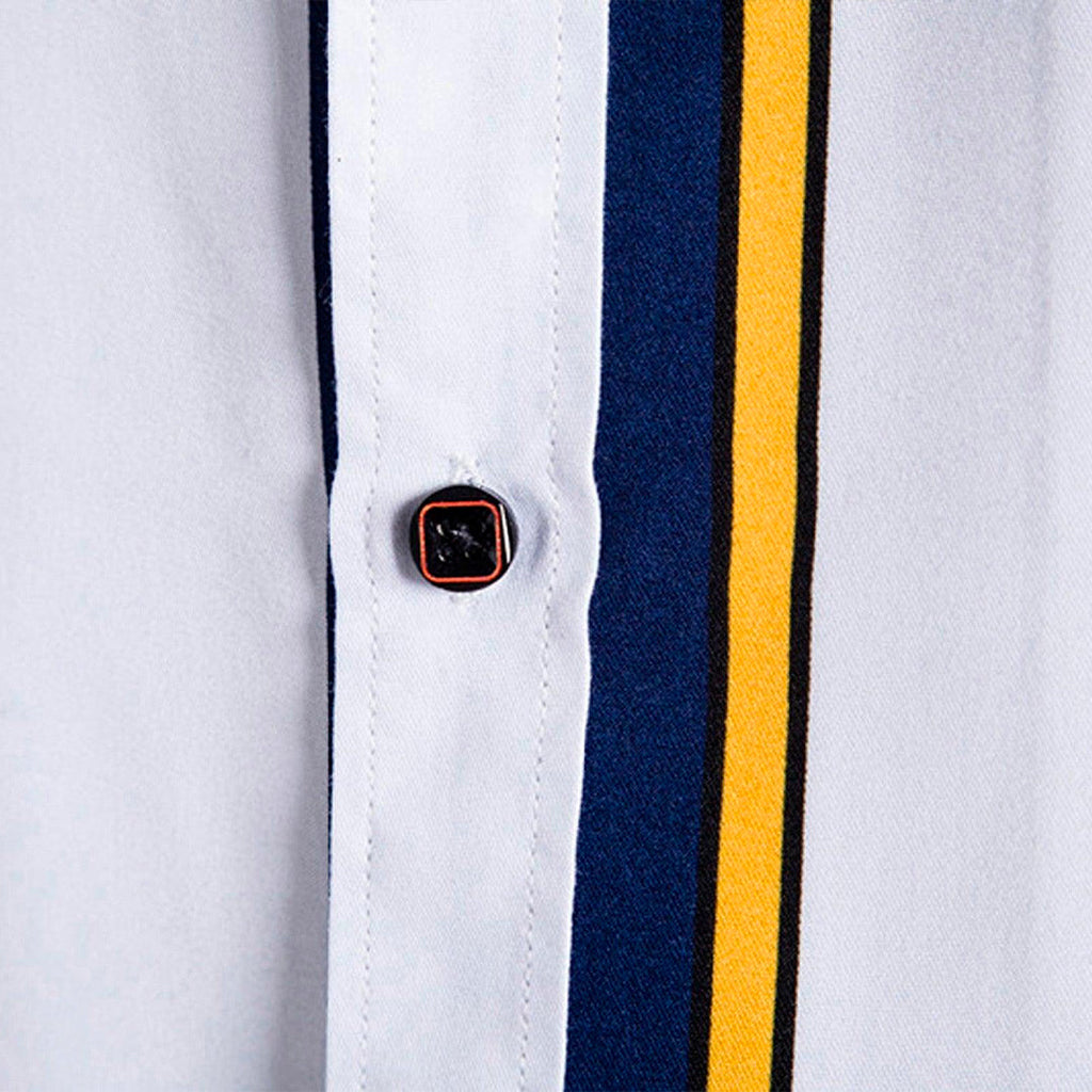 Camisa Manga Curta Listrada Raphaelos Navy - detalhe