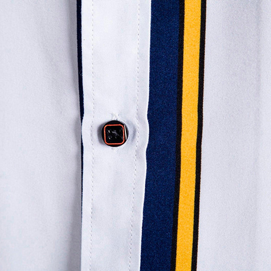 Camisa Manga Curta Listrada Raphaelos Navy - detalhe
