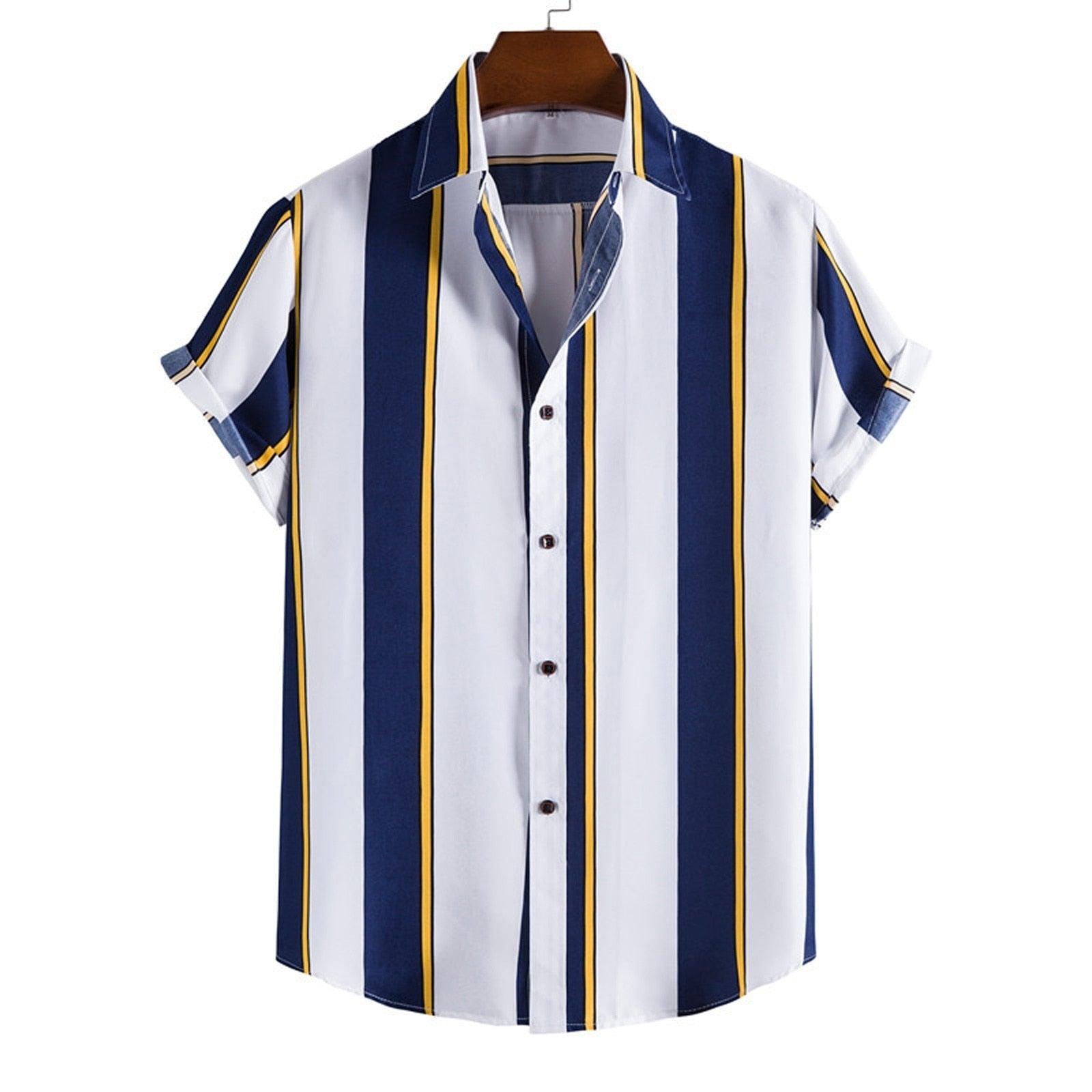Camisa Manga Curta Listrada Raphaelos Navy - vista frontal