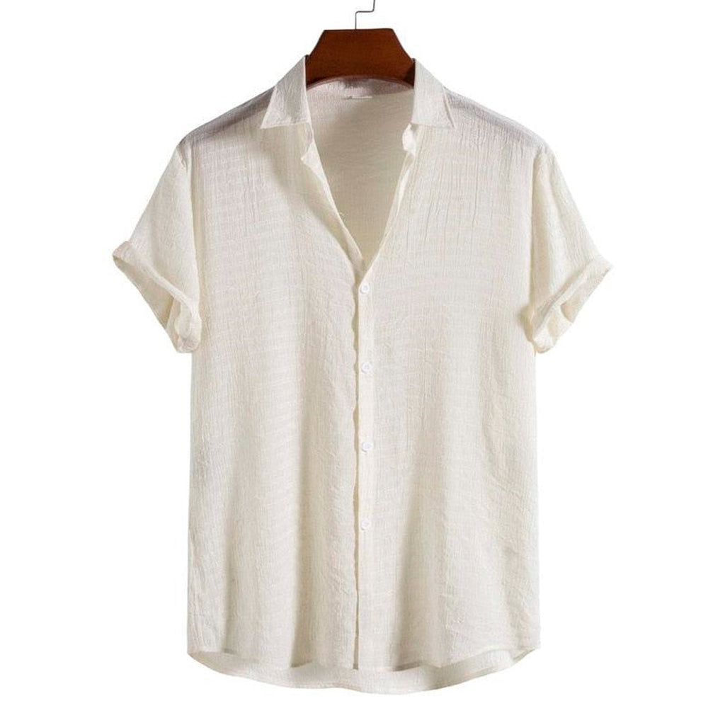 Camisa Manga Curta Raphaelos Playa Off White