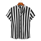 Camisa Manga Curta com Gola Padre Listrada Raphaelos - vista frontal