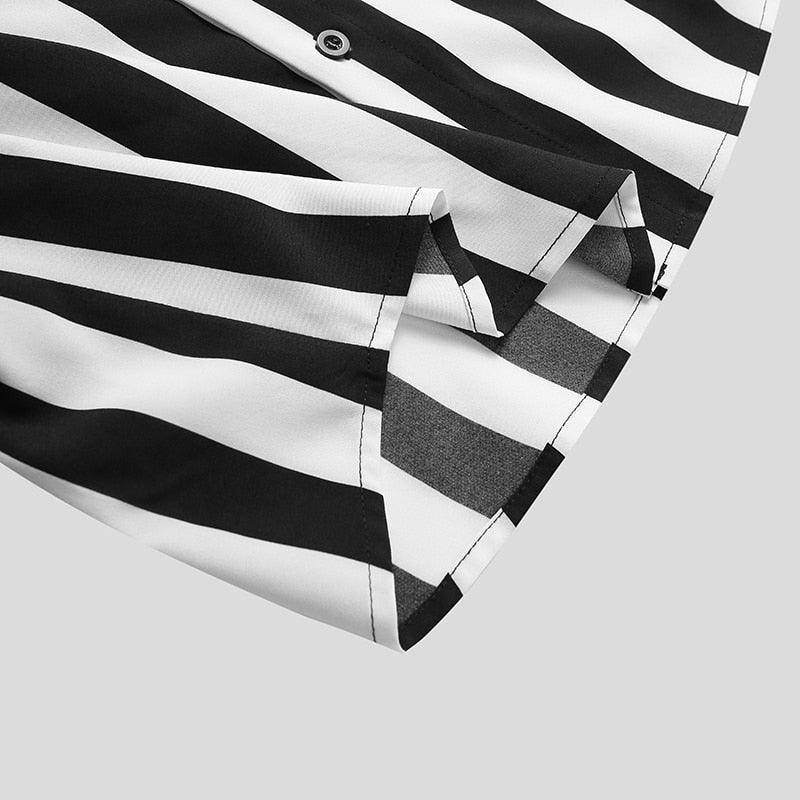 Camisa Manga Curta com Gola Padre Listrada Raphaelos - vista traseira