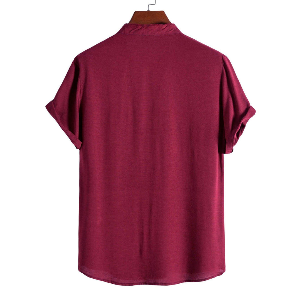 Camisa Masculina Lisa Gola Padre Raphaelos Essentials - vista superior