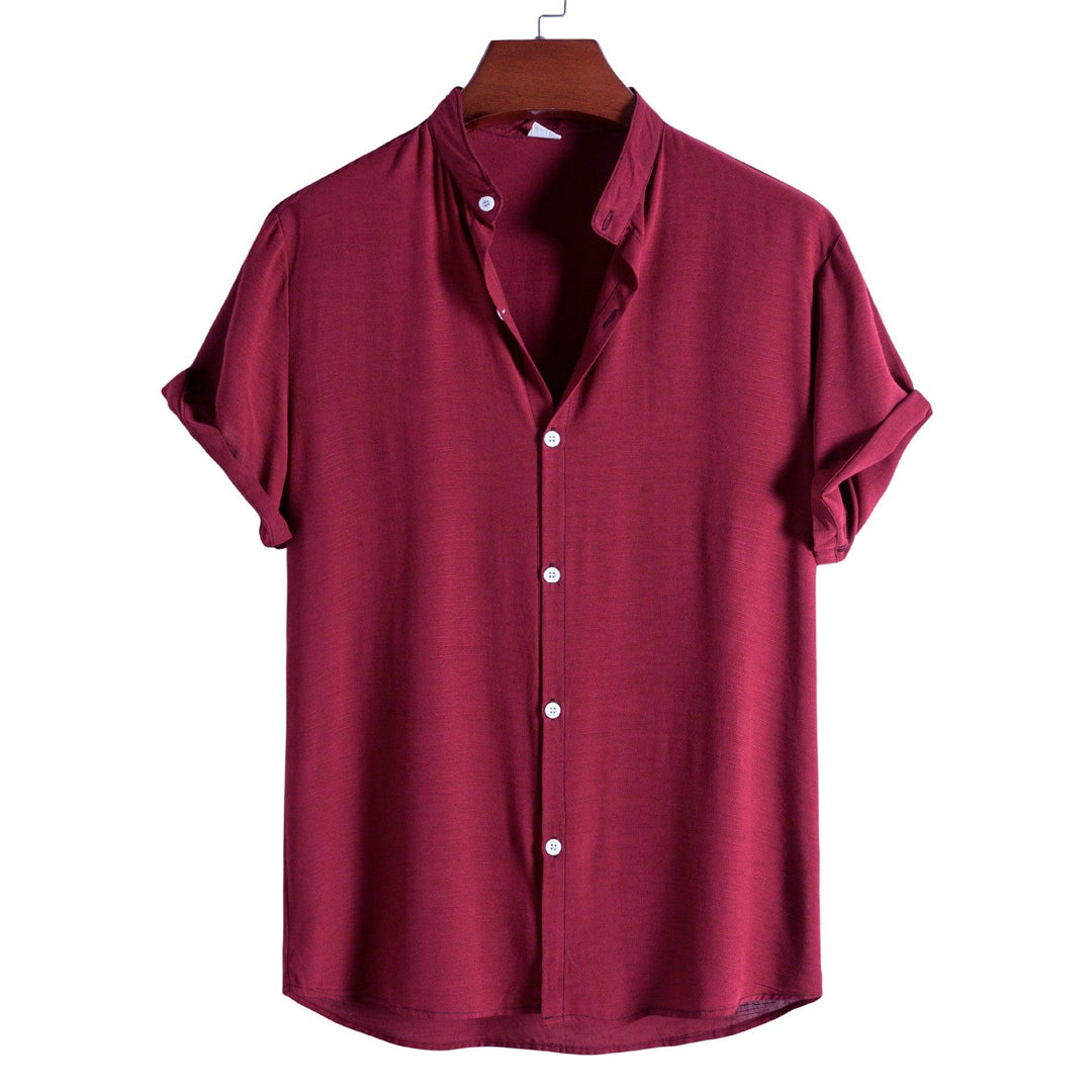 Camisa Masculina Lisa Gola Padre Raphaelos Essentials - vista frontal