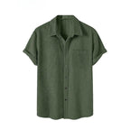 Camisa Manga Curta Raphaelos em Veludo Cotelê - vista frontal