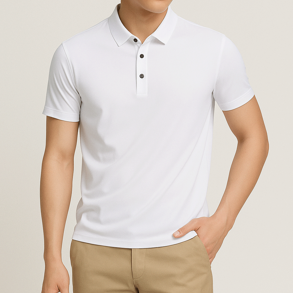 Camisa Polo Masculina em Seda Gelo Raphaelos - imagem 6