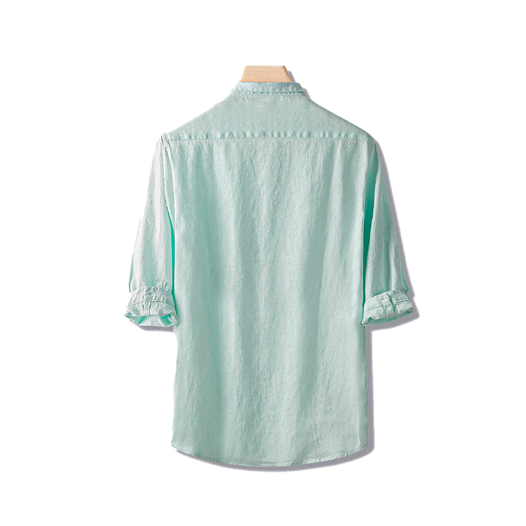 Camisa de Linho Raphaelos Abravanel - vista lateral