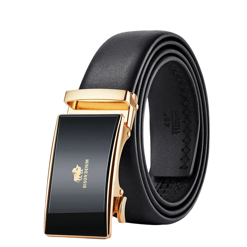 Cinto Masculino de Couro Raphaelos Bison - vista frontal