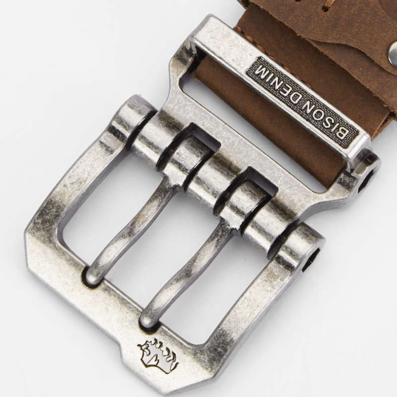 Cinto Masculino de Couro Raphaelos Denim - vista traseira