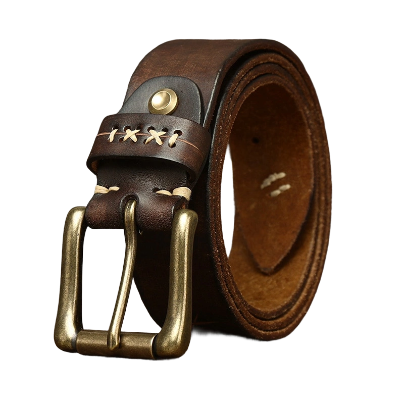 Cinto Masculino de Couro Raphaelos Vintage - vista traseira