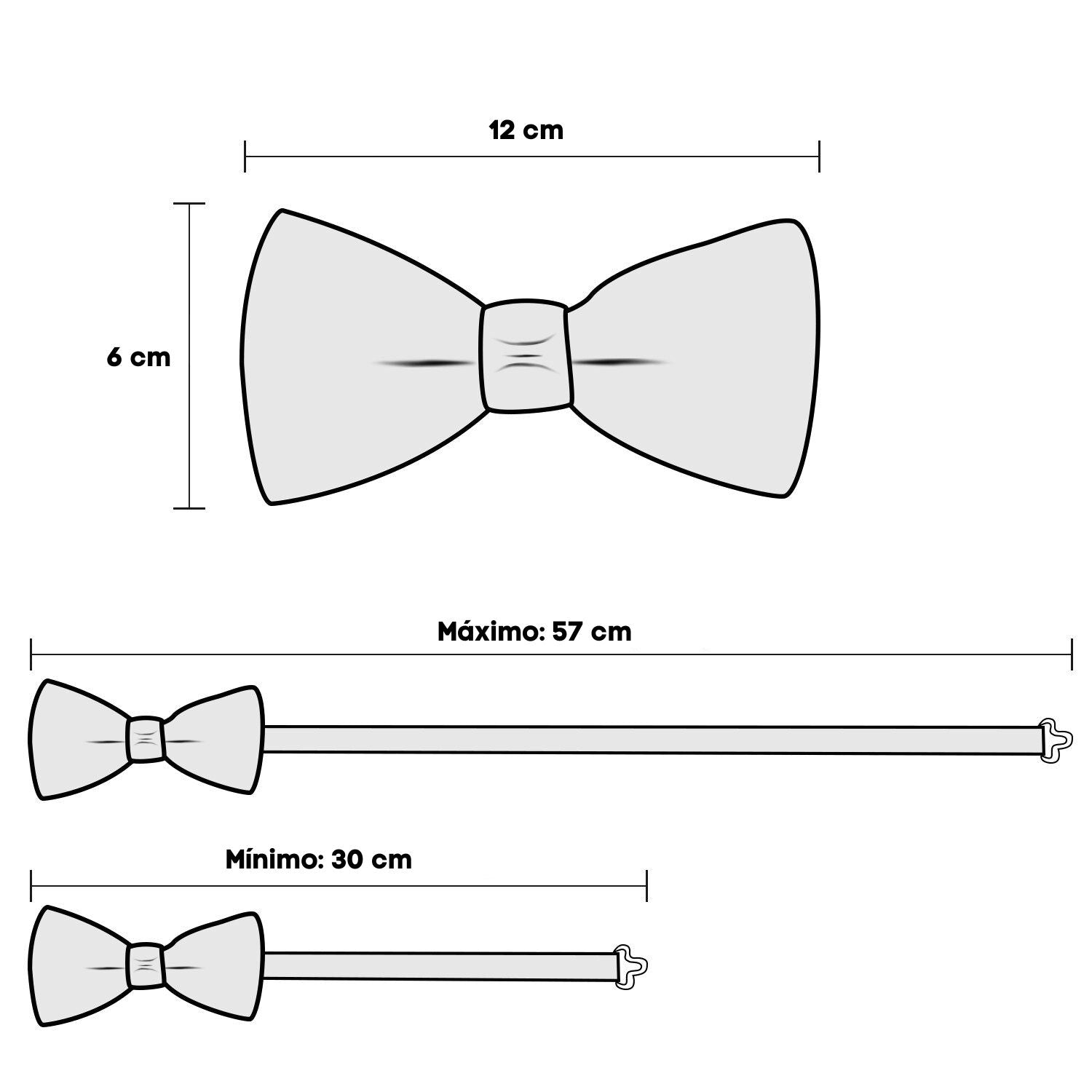 Gravata Borboleta Estampada Raphaelos - vista traseira