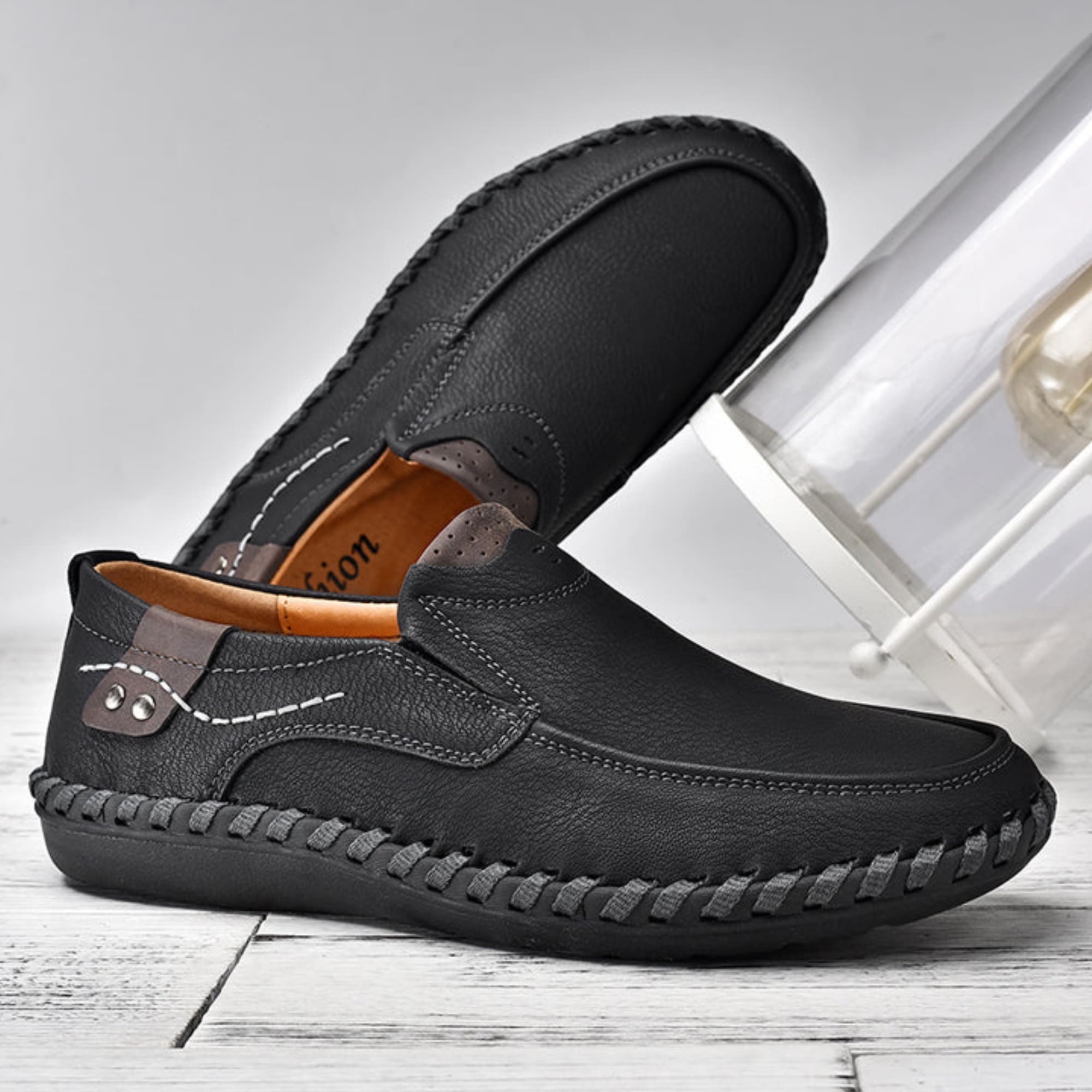 Sapato Mocassim Masculino Raphaelos Santorini - vista traseira