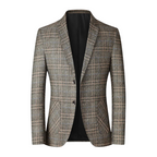 Blazer Masculino em Lã Quadriculado Raphaelos B031 - vista frontal
