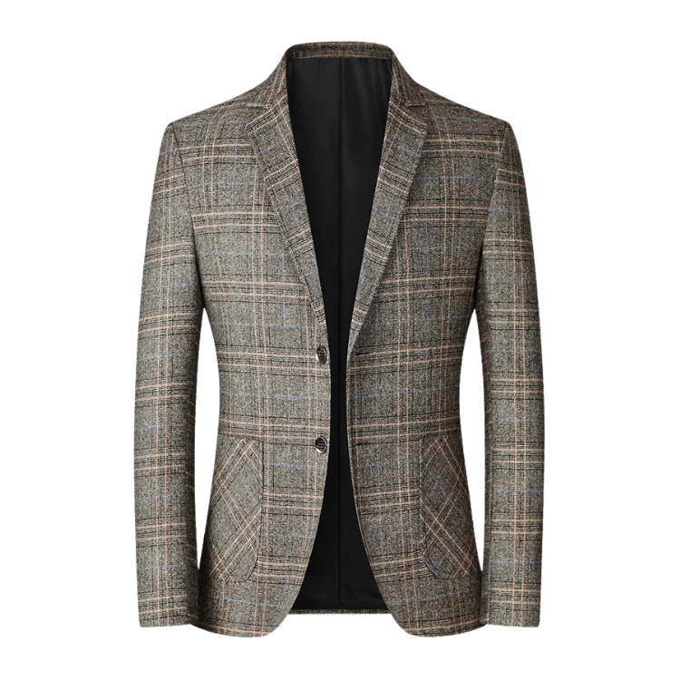 Blazer Masculino em Lã Quadriculado Raphaelos B031