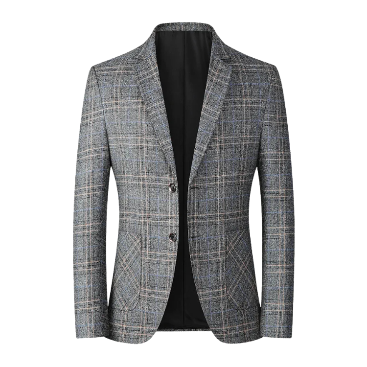 Blazer Masculino em Lã Quadriculado Raphaelos B031 - vista lateral