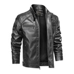 Jaqueta De Couro Masculina Slim Resistente Raphaelos