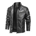 Jaqueta De Couro Masculina Slim Resistente Raphaelos