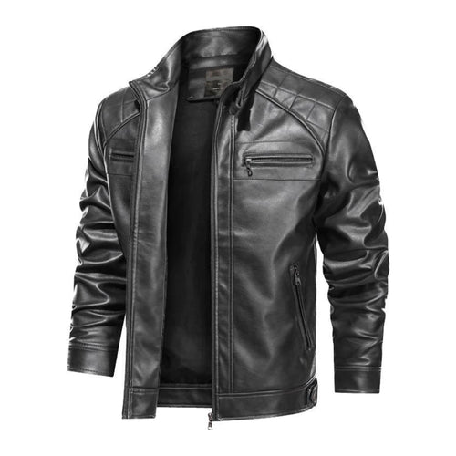 Jaqueta De Couro Masculina Slim Resistente Raphaelos