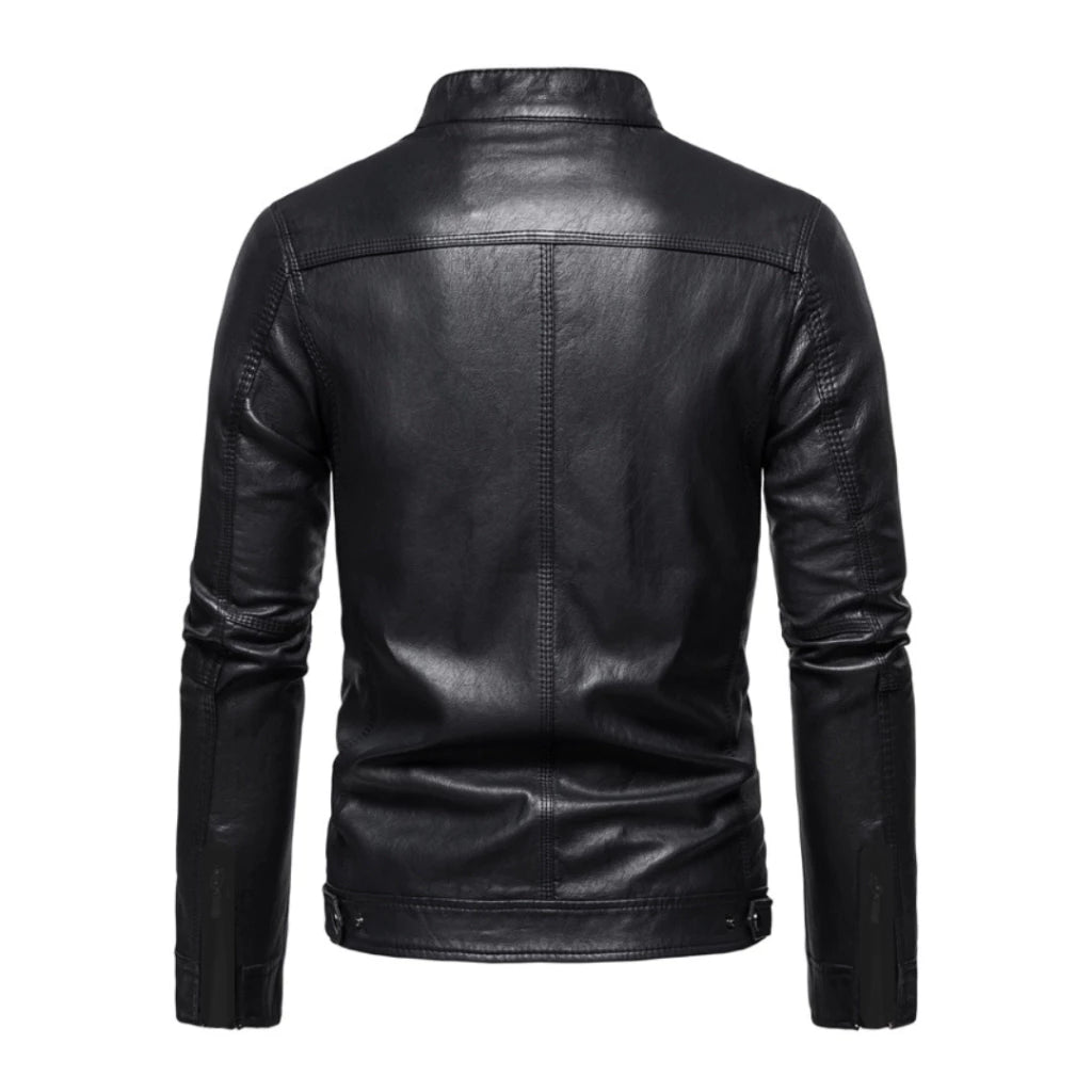 Jaqueta De Couro Masculina Slim Resistente Raphaelos