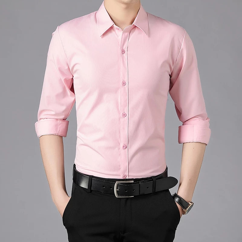 Camisa Social Masculina Manga longa Slim Fit Raphaelos