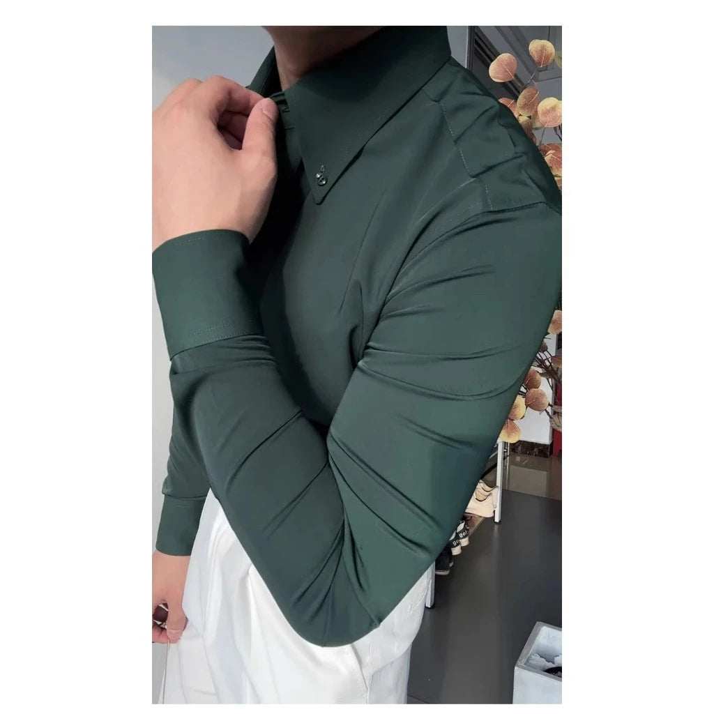 Camisa Social Masculina Manga longa Slim Fit Raphaelos