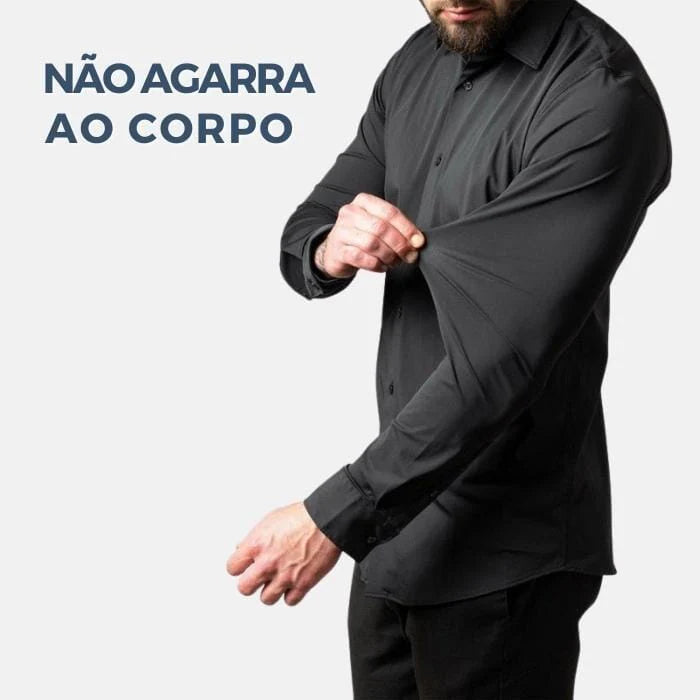 Camisa Social de Algodão Masculina Raphaelos S142