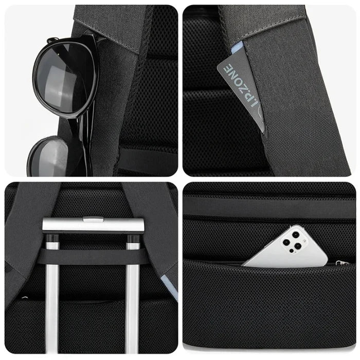 Mochila Executiva Raphaelos S084 - Notebook 17'', Impermeável e Porta USB - imagem 7