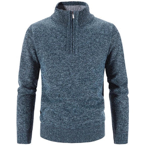Suéter Masculino Gola Bordado Meio Zíper Raphaelos S181
