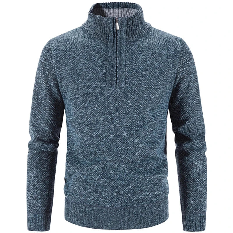 Suéter Masculino Gola Bordado Meio Zíper Raphaelos S181