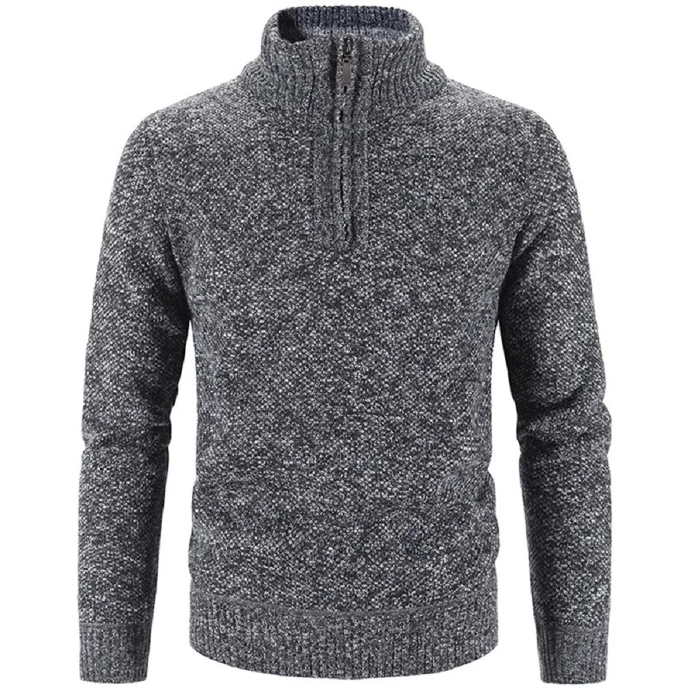 Suéter Masculino Gola Bordado Meio Zíper Raphaelos S181