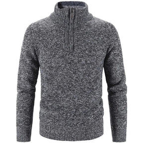 Suéter Masculino Gola Bordado Meio Zíper Raphaelos S181