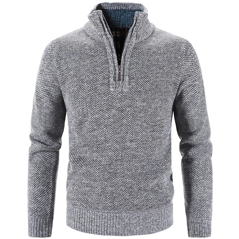 Suéter Masculino Gola Bordado Meio Zíper Raphaelos S181