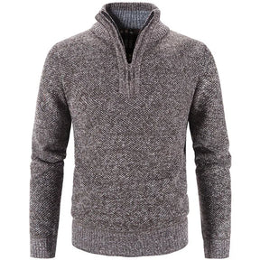 Suéter Masculino Gola Bordado Meio Zíper Raphaelos S181