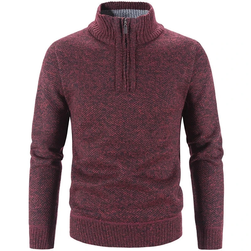 Suéter Masculino Gola Bordado Meio Zíper Raphaelos S181